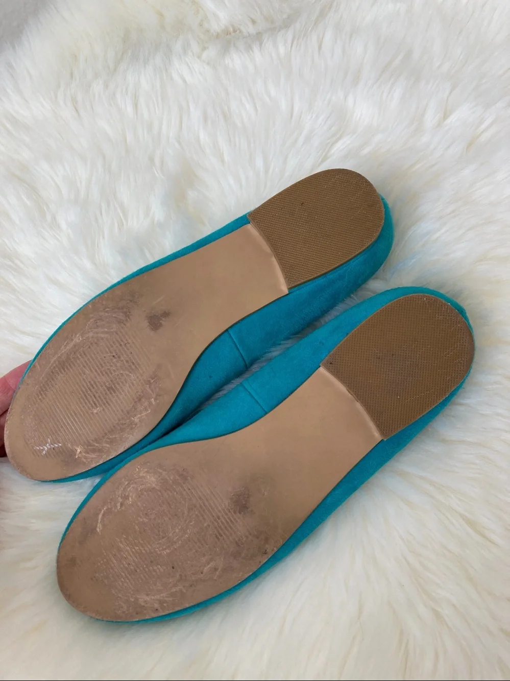 Rara Avis by Iris Apfel Turquoise Suede Pelican Sequin Flats Loafer Dodo bird 8